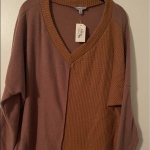 2XL Two Toned Orange/Rust Sweater New w/Tags